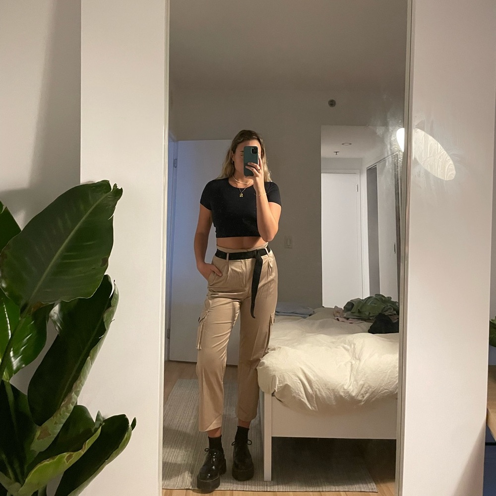 Zara silky cargo pants